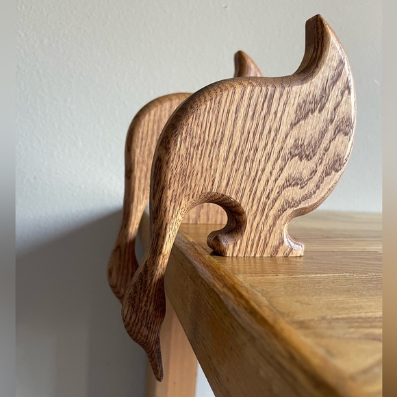 Vintage Wooden Shelf Sitting Geese - Picture 2 of 4